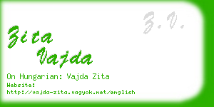 zita vajda business card